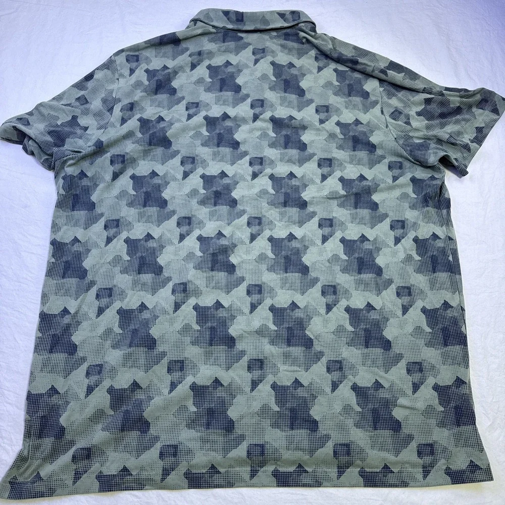 Adidas  CAMO Golf POLO SHIRT MENS 2XL Climalite  -  PERFORMANCE CAMO BLUES